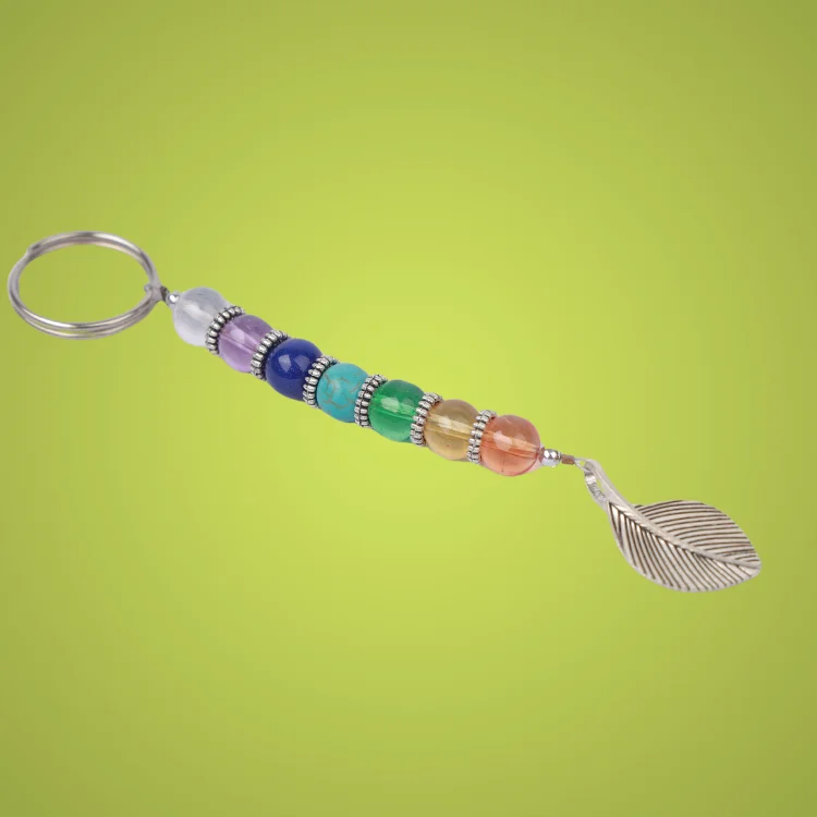 Natural Seven Chakra Key Chain